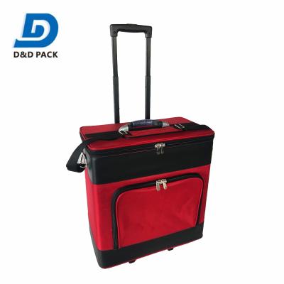 China Classic glasses show suitcase glasses carrying bag with handle and wheels for sale