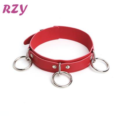 China Fetish Adult Leather Pleasure Top Bondage Neck Collar Nipple Clamp Male Hand Cuff Paddle Pat for sale