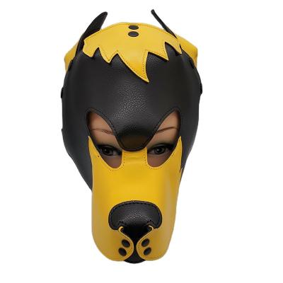 China Adult High Pleasure Bondage SM Bondage Dog Headgear Men And Women Fetish Role Playing Sex Game Costume Dog Slave Adult Game for sale