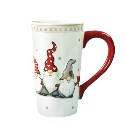 China Sustainable Bonwill Nordic Santa Christmas Mugs Ceramic Mugs Manufacturers for sale