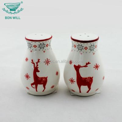 China New products top quality cheap ceramic salt and pepper shaker for kitchen tableware for sale