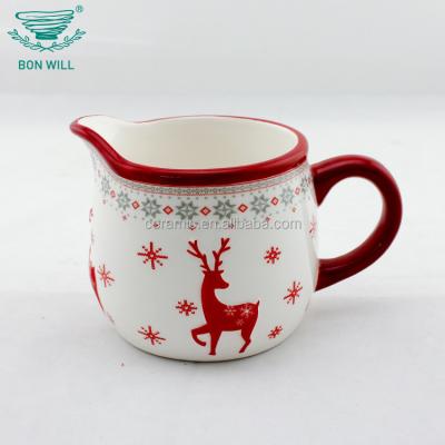 China Latest Arrival Good Quality Viable Milk White Ceramic Mug For Christmas for sale