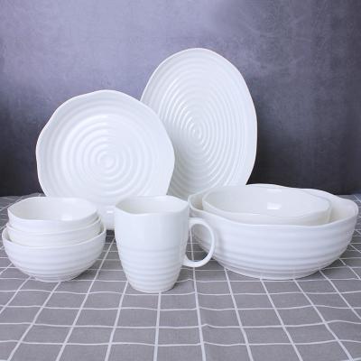 China Sustainable High Quality Dinnerware Sets Dinner Dishes Set For Hotel Dinner Dishes for sale