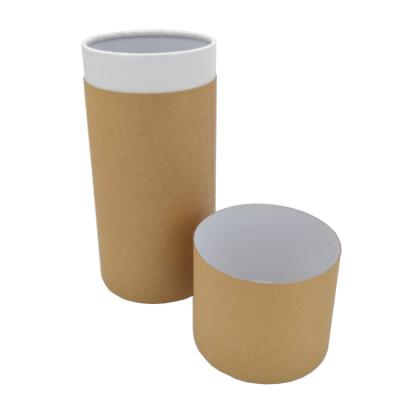 China Recycled Materials Customized Design Factory Sale 175GSM Brown Paper Packaging Directly With 1200GSM Gray Board Cylinder Box for sale