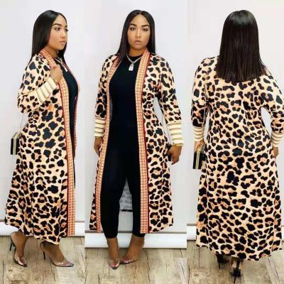 China Fashion Breathable Slim Cardigan Women Clothing Wholesales African Print Jackets Long Plus Size Coat For Ladies for sale