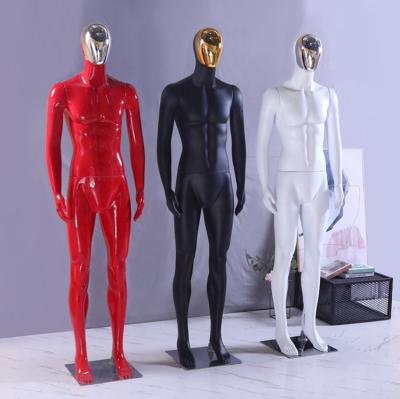 China Custom Colorful Full Body Shiny Plastic Clothes Mannequin Any Size Male Mannequin for sale