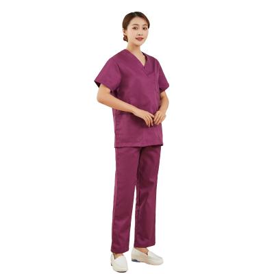 China High Quality Hospital Surgical Clothing Disposable Unisex Short Sleeves Scrubs Hospital Uniform Suit In Stock for sale