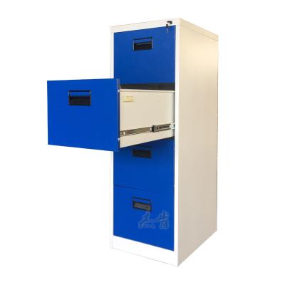 China Adjustable (height) Cheap price steel 4 drawer filing cabinet Vertical steel file cabinet 4 drawer for sale