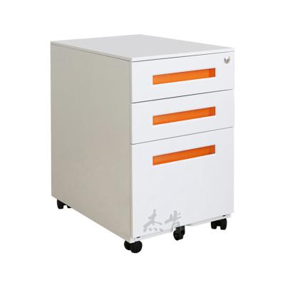 China Adjustable (height) 3 drawer lateral rolling metal furniture file cabinet for sale