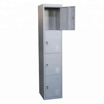 China Adjustable (height) School Student Use 4 Door Steel Wall Clothes Cabinet Metal Locker for sale