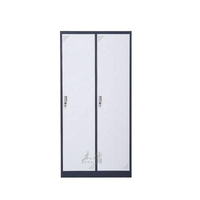 China Adjustable (height) China home /school furniture 2door steel locker with hanging pole for sale