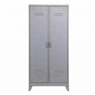 China Adjustable (height) double door factory low price steel locker dressing room metal steel cupboard price steel employee wardrobe for sale