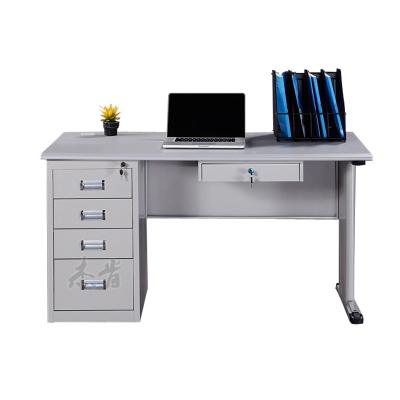 China Adjustable (height) steel office director table with under file cabinet design for sale