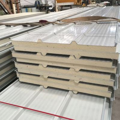 China Modern Double Side Metal Facing PU Sandwich Roof Panels For Buildings for sale