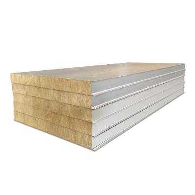 China Contemporary hot sale high performance color plate insulated exterior will panel mineral wool sandwich panel price for sale