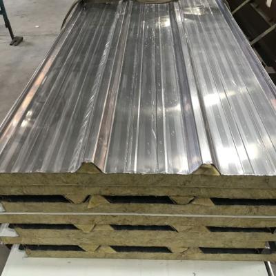 China The factory low cost contemporary fireproof stainless heat insulation rock wool sandwich panel for walls and roofs the price of sandwich panels for sale