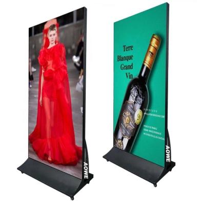 China Seamless Super slim led poster window display for sunlight readable software wfi 4g usb led posters frame display for sale