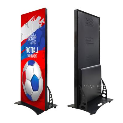 China Indoor Wifi 4G control P1.86 indoor floor standing led mirror screen digital signage display led poster for sale