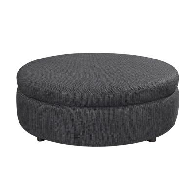 China Wholesale China Low Storage Chinese Round Fabric Ottoman Sofa Stool Bed End Bench for sale