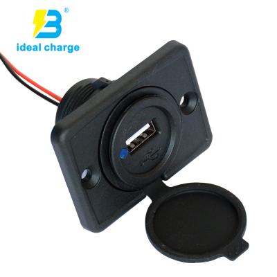 China Cell Phone Bus Accessories Mobile Charging Station Dual USB 12V 24V Socket for sale