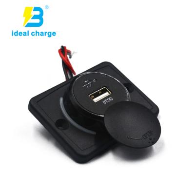 China ABS 5V 2.4A USB Charger Socket Socket For Bus Backseat Cinema Seat Panel USB Connector Phone Accessories for sale