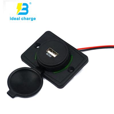 China Car Charger USB QC3.0 Socket Car Charger Quick Charge DC12V-24V for sale