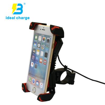 China Strong ABS X Grip Phone Holder Clamping Bracket For Mobile Phone With USB Charger for sale