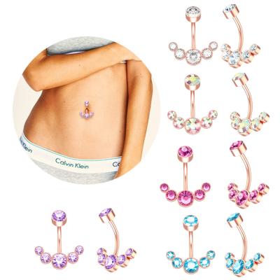 China FASHIONABLE High Quality Stainless Steel Spike Belly Button Navel Nail Personalized Navel Ring For Women Man for sale