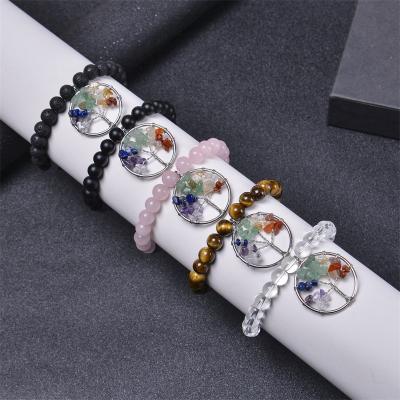 China Vintage Fashion Simple Elastic Rope Crystal Bracelet Beaded Bracelet For Women for sale