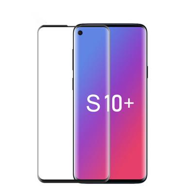 China Mobile Phone 9H 3D Curved Tempered Glass Screen Protector For Samsung Galaxy S10/s10+ /s10 plus for sale