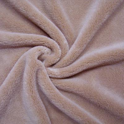 China Anti-Static Knit Coral Fleece Fabric For Airplane Blanket With Backside Napping Fabric Fleece Fabric Rolls for sale