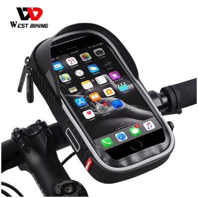 China Durable WESTERN CYCLING Waterproof Bag Smartphone Bicycle Travel Bike Sports Outdoor Bag Front Phone Cycling Bicycle Frame for sale