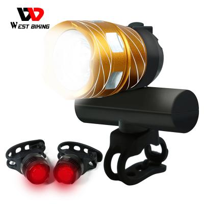 China Front/Rear Light Set WEST CYCLING Ultra Bright 1200LM T6 LED Zoom Waterproof Rechargeable Bicycle Light Cycle Light Set Front Taillights USB for sale