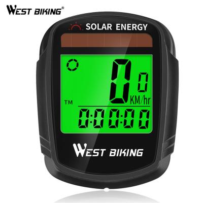 China Backlight WEST CYCLING waterproof solar exercise bike gps bike cycling computer gps cycle wireless speedometer bike bicycle computer for sale