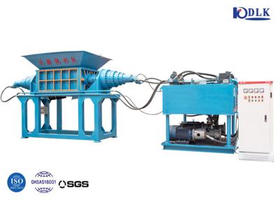 China DS PLC Twin Shaft Shredder Machine For Shredding Metal Oil Drum / Car Shell for sale