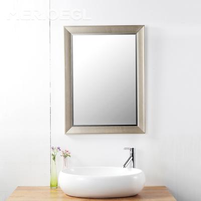 China MERIOEGL Bathroom Shed Large Bath Glass Wooden Mirror With Frame for sale