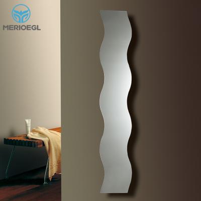 China Bathroom Accessory Wave Shape Design Rectangle Shaped Mirror Decorative Mirror for sale