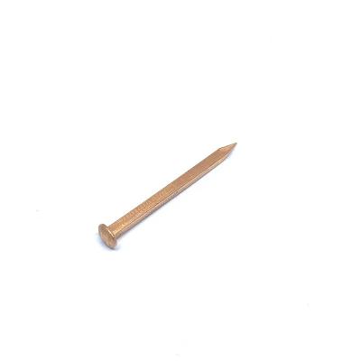 China 25MM X 1.6 Hard Drawn Copper Square Boat Nails / Rivet Natural Color for sale