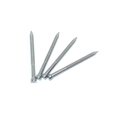 China Clavos anulares de la cabeza de 50 x de 2.8m m Ring Shank Stainless Steel Lost para las maderas en venta