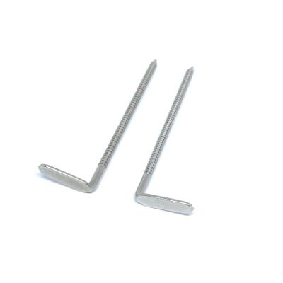 China Polished 304 Stainless Steel Ring Shank Nails With Right Angle Head for sale