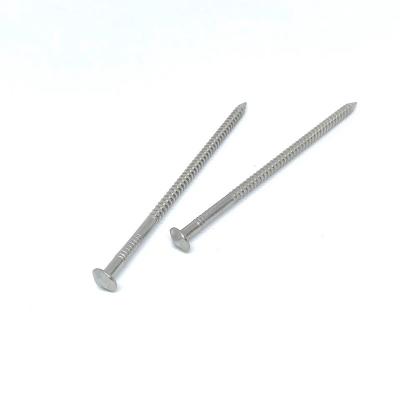 China Clavos de acero inoxidables de Rose Head Annular Ring Shank para el proyecto de madera en venta