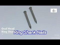 oval head annular ring shank nails