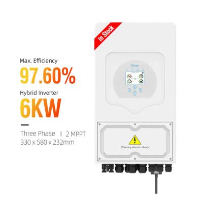 China Deye Wall Mounted On Grid And Off Grid Inverter Sun 3.6kw 5kw 6kw Sg03lp1-eu Single Phase Deye Sun-6k-sg03lp1-eu Standard for sale