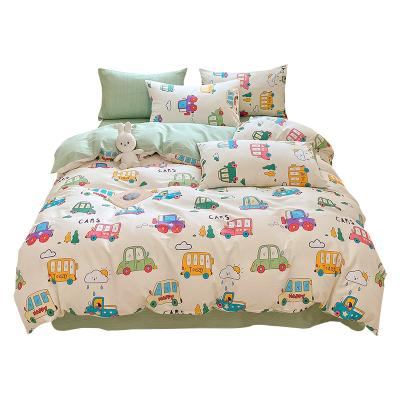 China Nondisposable Sellable 100% Cotton Korean Style Bedding Set Printed Cotton Backing OEM Wholesale Bedding Set For Home for sale