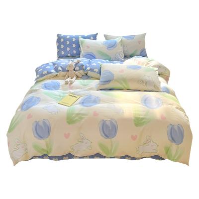 China New Design Nondisposable Printed Luxury Bedding Comforter Sets Double Size Sheets Bedding Sets for sale