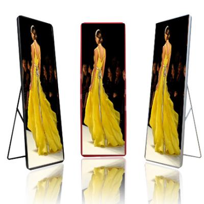 China P2.5 P3 Indoor Led Screen Poster Cabinet Indoor Free Standing Advertising Screen Led Mirror for sale