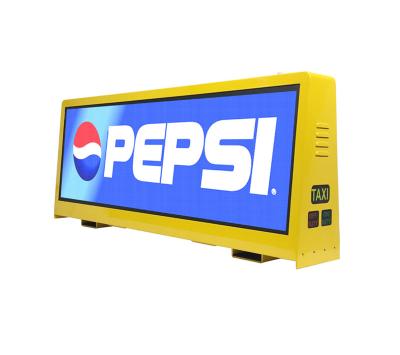 China Outdoor Advertising Taxi Top LED Display Panel P5 Taxi Roof LED Display Taxi LED Display Advertising for sale