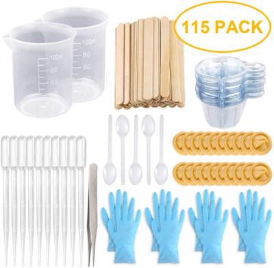 China Amazon Hot Sale 115 PCS Epoxy Resin Cups Viable Mixing Tool Kit, Resin Mold Product Making Tool Kit, GJMJ072 for sale