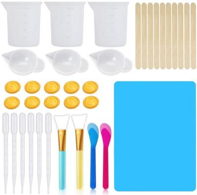 China Amazon Viable Hot Sale 37 Pieces Resin Mixing Tool Kit For Resin Casting DIY Jewelry Making TOYS0827 for sale