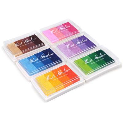 China DIY Toys Amazon Hot Sale 6 PCS Washable Ink Stamps Partner Rainbow Craft Stamp Ink Pads Set,TOYS0119 for sale